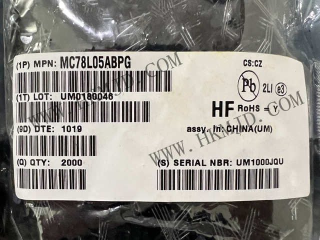 供應(yīng)安森美 MC78L05ABPG 線性電壓穩(wěn)壓器，100mA，5至24V，正向